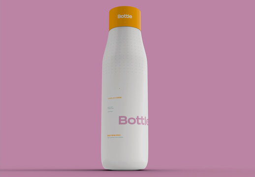 3d Aluminium Bottle Mockup