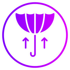 umbrella gradient icon