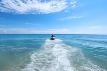 "Jet Ski on Blue Sea"