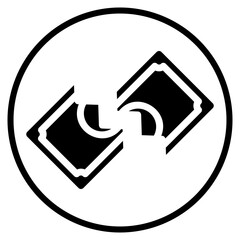 economic crisis glyph icon