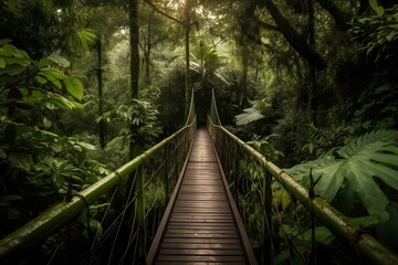 "Tropical Footbridge View"