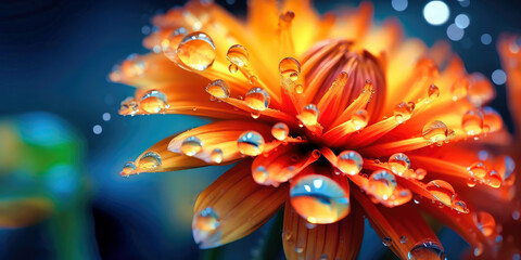 vibrant flower macro shot of Dahliabud, beauty of close up nature,  Generative AI