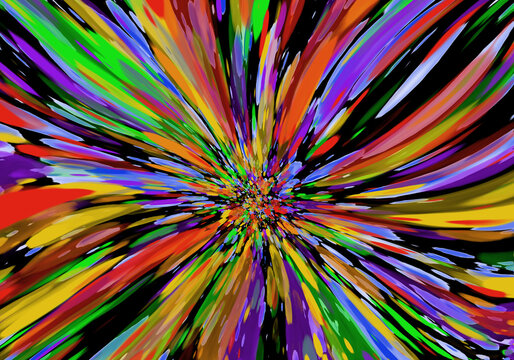 Flor con p&eacute;talos de diversos colores
