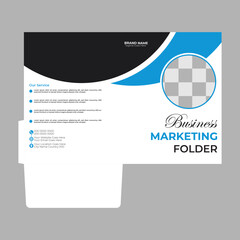 Business presentation folder template for corporate office 