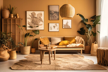 an art and plant themed room