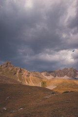 A picturesque landscape of the Queyras valley (Hautes-Alpes, France)