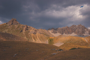 A picturesque landscape of the Queyras valley (Hautes-Alpes, France)