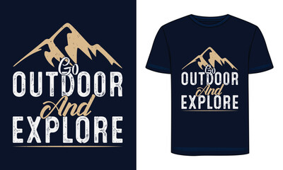 Outdoor T-shirt Design, outdoor adventure Vector for t shirt design