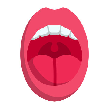 xerostomia or dry mouth vector color icon design, Dentistry symbol, Healthcare sign, Dental instrument stock illustration, Open mouth breathing while sleeping negatively affects teeth concept