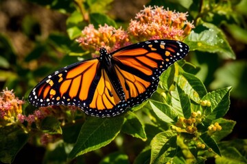 Fototapeta premium Beautiful Monarch Butterfly on Flower