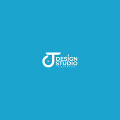 Minimalist studio logo vector. Simple TJO letter combination and modern minimalistic logo template. Vector illustration. Elegant logo