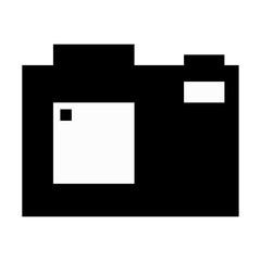 Square photo camera icon vector. Icon for web and design