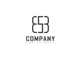 Fototapeta premium Abstract Initial Letter S Logo. Geometric Line Shapes Letter BSB SB ESB Isolated on White Background. Suitable For Business and Branding Logos. Flat Design Vector Template Elements