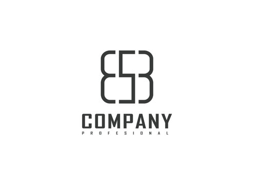 Abstract Initial Letter S Logo. Geometric Line Shapes Letter BSB SB ESB Isolated on White Background. Suitable For Business and Branding Logos. Flat Design Vector Template Elements