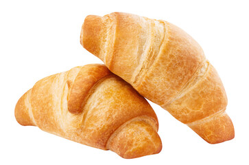 Delicious croissants cut out