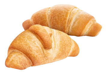 Delicious croissants cut out