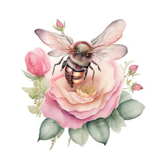 Watercolor Bees