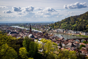 View of the Old Town and the river Neckar, Heidelberg, Germany