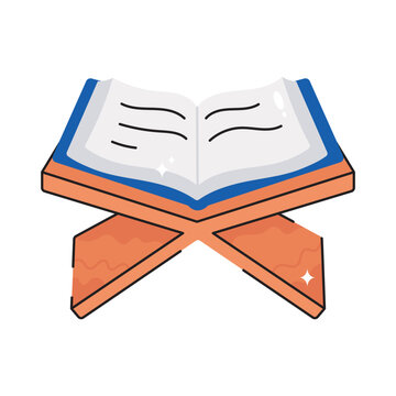 open book on wooden stand clip art preview