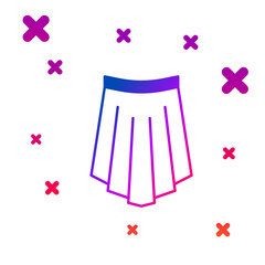 Color Skirt icon isolated on white background. Gradient random dynamic shapes. Vector