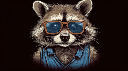 Rascal Raccoon: A Spectacled Surprise. Generative AI