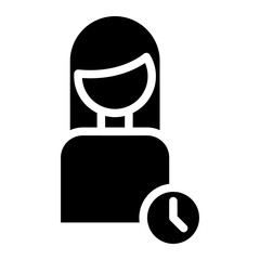 business woman glyph