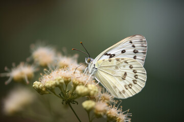Obraz premium Schmetterling mit Blumenvordergrund