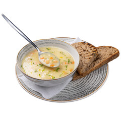 Chickpeas soup, restaurant soup menu concept