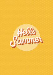 Hello summer, digital illustration.