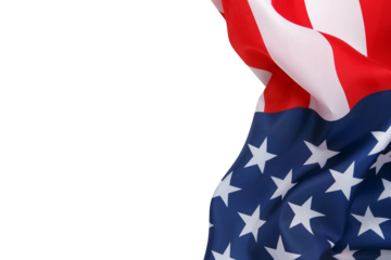 US flag with cut out background
