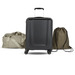 travel bag set with cut out isolated on transparent background