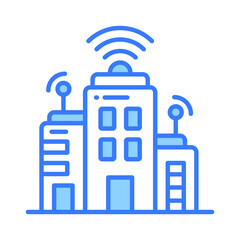 Grab this creatively designed smart city icon in trendy style, 5G technology vector