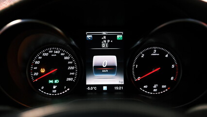A car dashboard