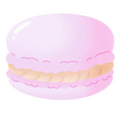 strawberry pastel macaron