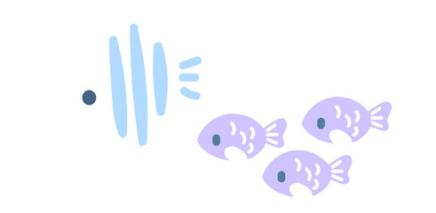 School of fishes swimming