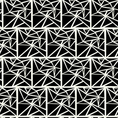 Vector monochrome geometric pattern in simple graphic design. Fashion trendy geometry.