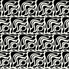 Vector monochrome geometric pattern in simple graphic design. Fashion trendy geometry.