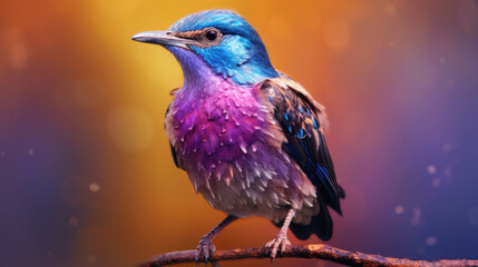 Naklejka premium Violet-Backed Starling. Generative AI