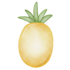 Pineapple summer watercolour illustration 