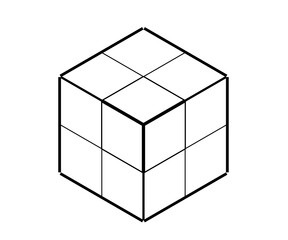 Cube logo concept. Vector illustration. Vector box of square hexagon triangle