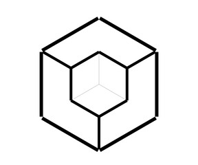 Cube logo concept. Vector illustration. Vector box of square hexagon triangle