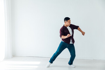 a man dancing bachata kizomba latina in a dance hall