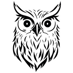 Owl vector illustration. Bird. Animal. Logo illustration. White background