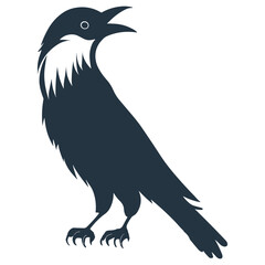 Crow vector illustration. Bird. Animal. Logo illustration. White background