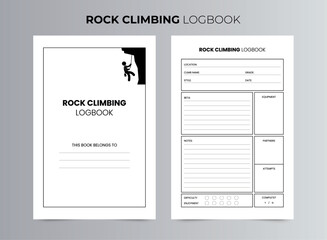 Rock Climbing Logbook Template
