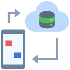 Fototapeta premium chatbot flat style icon