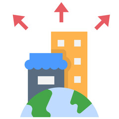 expansion flat style icon