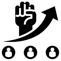 employee glyph style icon