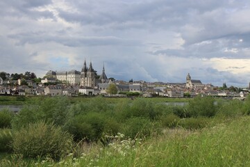 Fototapeta na wymiar Vue d'ensemble de la ville, ville de Blois, département du Loir et Cher, France