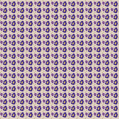 Anya's Violet Flower Pattern Vector Illustration with Anemone Flowers